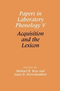 Cover: Papers in Laboratory Phonology V - Cambridge University Press