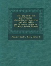 Enlarge image Cover: CEO Pay and Firm Performance - Nabu Press