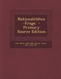 Cover: Nationalitaten-Frage. - Primary Source Edition - Nabu Press