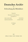 Cover: Deutsches Archiv f&uuml;r Erforschung des Mittelalters - B&ouml;hlau