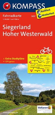 Abbildung von: KOMPASS Fahrradkarte 3057 Siegerland, Hoher Westerwald 1:70.000 - KOMPASS-Karten
