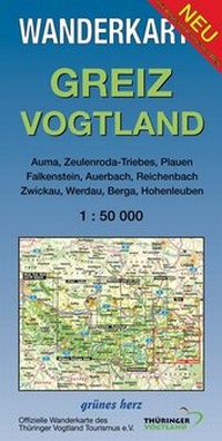 Abbildung von: Wanderkarte Greiz, Vogtland - grünes herz