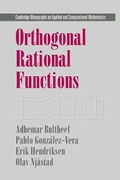 Cover: Orthogonal Rational Functions - Cambridge University Press