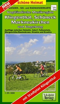 Abbildung von: Wander-, Ski- und Radwanderkarte Vogtländische Musikregion, Klingenthal, Schöneck, Markneukirchen und Umgebung - Barthel, A