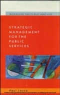 Cover: Strategic Management For The Public Services - McGraw-Hill Education