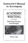 Cover: Academic Writing Instructor's Manual - Cambridge University Press