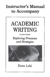 Enlarge image Cover: Academic Writing Instructor's Manual - Cambridge University Press
