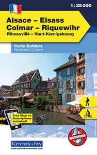 Abbildung von: Elsass - Colmar - Riquewihr Nr. 01 Outdoorkarte Elsass/Vogesen 1:35 000 - Kümmerly+Frey