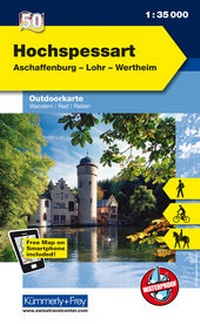 Abbildung von: Hochspessart, Aschaffenburg, Lohr, Wertheim - Kümmerly+Frey