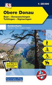Abbildung von: Obere Donau, Baar, Donaueschingen, Tuttlingen, Sigmaringen - Kümmerly+Frey