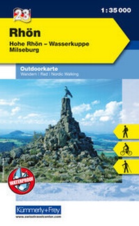 Abbildung von: Rhön, Hohe Rhön, Wasserkuppe, Milseburg - Kümmerly+Frey