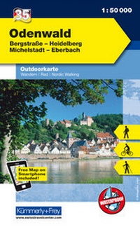 Abbildung von: Odenwald Nr. 35 Outdoorkarte Deutschland 1:50 000 - Kümmerly+Frey