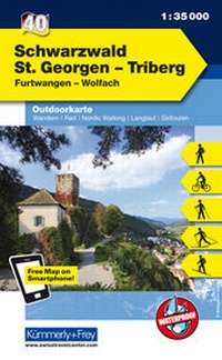 Abbildung von: Schwarzwald - St. Georgen - Triberg Nr. 40 Outdoorkarte Deutschland 1:35 000 - Kümmerly+Frey