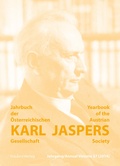 Cover: Jahrbuch der &Ouml;sterreichischen Karl-Jaspers-Gesellschaft 27/2014 - Studien Verlag