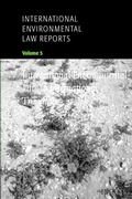 Bild: International Environmental Law Reports: Volume 5, International Environmental Law in International Tribunals - Cambridge University Press