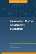 Cover: Generalized Method of Moments Estimation - Cambridge University Press