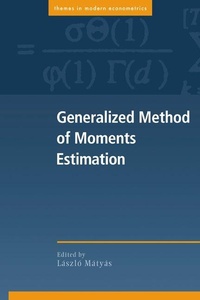 Enlarge image Cover: Generalized Method of Moments Estimation - Cambridge University Press