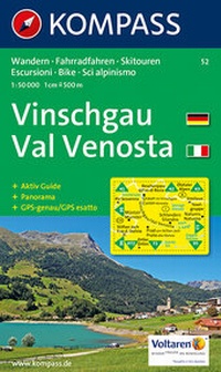 Abbildung von: KOMPASS Wanderkarte Vinschgau /Val Venosta - KOMPASS-Karten