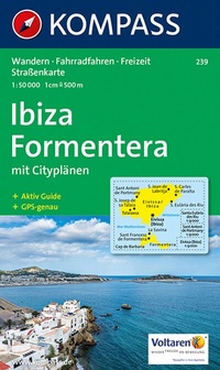 Abbildung von: KOMPASS Wanderkarte 239 Ibiza, Formentera 1:50.000 - KOMPASS-Karten