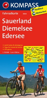 Abbildung von: KOMPASS Fahrradkarte 3064 Sauerland - Diemelsee - Edersee 1:70.000 - KOMPASS-Karten