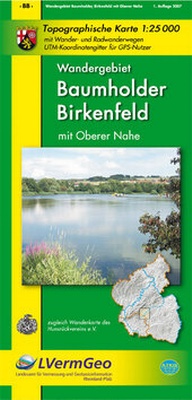 Abbildung von: Wandergebiet Baumholder Birkenfeld mit Oberer Nahe - Landesamt für Vermessung und Geobasisinformation Rheinland-Pfalz