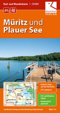 Abbildung von: Rad- und Wanderkarte Müritz und Plauer See - Klemmer-Verlag