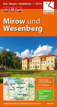 Abbildung von: Rad-, Wander- und Paddelkarte Mirow und Wesenberg - Klemmer-Verlag