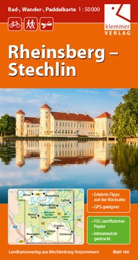 Abbildung von: Rad-, Wander und Paddelkarte Rheinsberg - Stechlin - Klemmer-Verlag