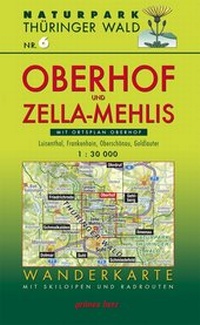 Abbildung von: Wanderkarte Oberhof und Zella-Mehlis - grünes herz