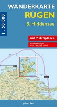 Abbildung von: Wanderkarte Rügen & Hiddensee - grünes herz