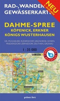 Abbildung von: Rad-, Wander- und Gewässerkarte Dahme-Spree: Köpenick, Erkner, Königs Wusterhausen - grünes herz