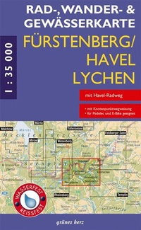 Abbildung von: Rad-, Wander- und Gewässerkarte Fürstenberg/Havel, Lychen - grünes herz