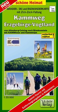 Abbildung von: Wander-, Ski- und Radwanderkarte Kammweg Erzgebirge-Vogtland - Barthel, A
