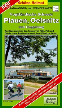 Abbildung von: Radwander- und Wanderkarte Vogtländische Schweiz, Plauen, Oelsnitz und Umgebung - Barthel, A
