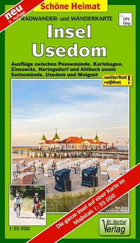 Abbildung von: Radwander- und Wanderkarte Insel Usedom - Barthel, A
