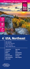 Cover: Reise Know-How Landkarte USA, Nordost / USA, Northeast (1:1.250.000) : Maine, Maryland, New York, Ohio, West Virginia, ... - Reise Know-How Verlag Peter Rump GmbH