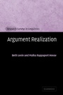 Cover: Argument Realization - Cambridge University Press
