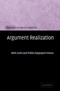 Cover: Argument Realization - Cambridge University Press