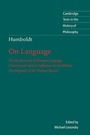 Cover: Humboldt: 'On Language' - Cambridge University Press