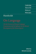 Cover: Humboldt: 'On Language' - Cambridge University Press