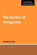 Cover: The Syntax of Hungarian - Cambridge University Press