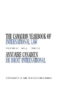 Cover: The Canadian Yearbook of International Law, Vol. 51 - University of British Columbia Press