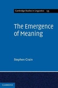 Cover: The Emergence of Meaning - Cambridge University Press