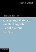 Cover: Cases and Materials on the English Legal System - Cambridge University Press