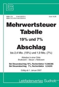 Cover: Mehrwertsteuer-Tabelle 2007 - Leitfaden