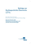 Cover: Beitr&auml;ge zur Rechtsgeschichte &Ouml;sterreichs, 2. Jahrgang, Heft 1/2012 - Verlag der &ouml;sterreichischen Akademie der Wissenschaften