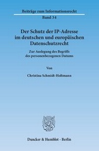 Abbildung von: Der Schutz der IP-Adresse im deutschen und europäischen Datenschutzrecht - fibre