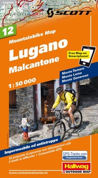 Abbildung von: Hallwag Mountainbike-Karte 12 Lugano 1:50.000 - Hallwag Kümmerly+Frey