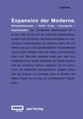 Cover: Expansion der Moderne - gta Verlag