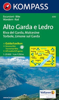 Abbildung von: Alto Garda e Ledro - Riva del Garda - Malcesine - Torbole - Limone sul Garda - KOMPASS-Karten